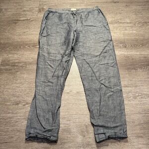Crippen Jogger Pants Women Medium‎ Gray Linen Blend Casual Quiet Comfort Outdoor